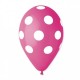 Palloncini in lattice fucsia a pois 100 pezzi 