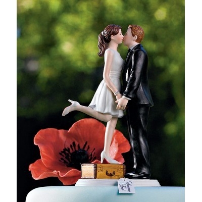 Cake topper con bacio tra sposini - LeMieNozze SHOP