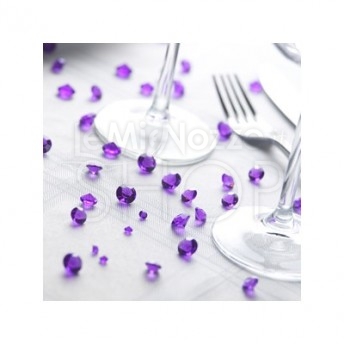 Cristalli viola decorativi 100 gr - LeMieNozze SHOP